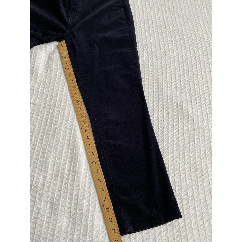 Talbots high waist straight leg Navy blue corduroy women’s pants sz 10p Petites - Picture 6 of 7